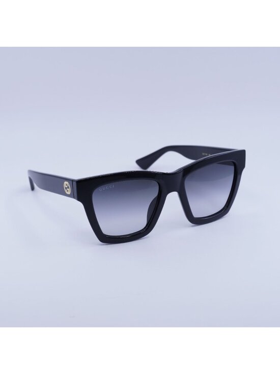 Gucci GG1714S 001 Sunglasses Black Square Frame, Grey Gradient Lenses main image 6